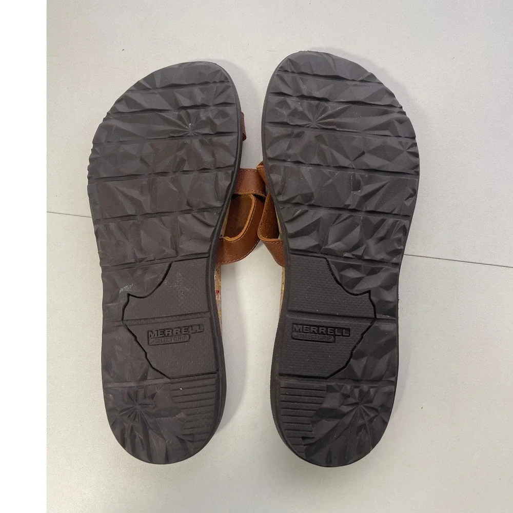 Merrell Womens Brown Napa Valley Slide Sandals Cork Footbed Size 10‎